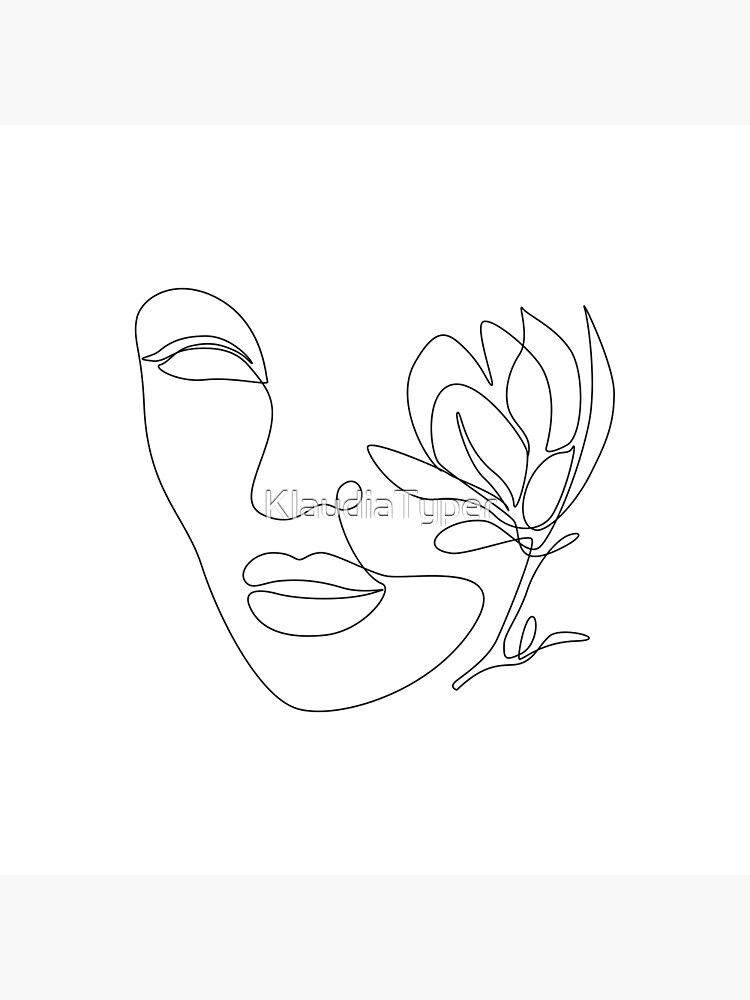 "Flower Face Woman Vector Sensual Self Love" Poster for Sale by