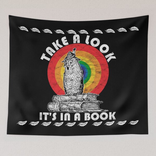 Item preview, Take A Look It's In a Book Retro Rainbow Book Lover designed and sold by Myth-Creatures.