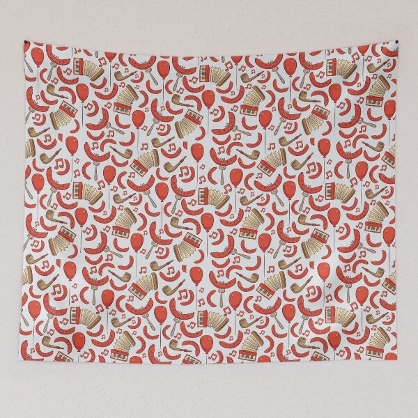 Item preview, Bratwurst and Music Oktoberfest Pattern (Bone) designed and sold by Geo De la Cruz.