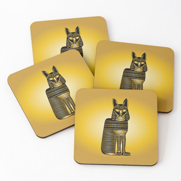 Item preview, Gold Egyptian Cat designed and sold by ArtFactoryAI.