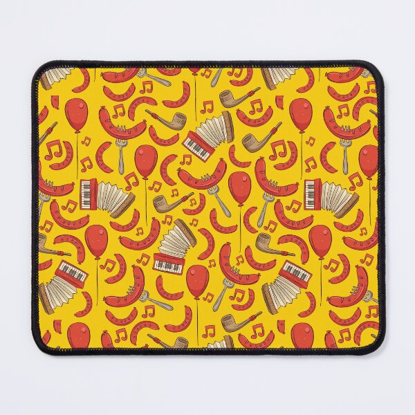 Item preview, Bratwurst and Music Oktoberfest Pattern (Marigold) designed and sold by Geo De la Cruz.