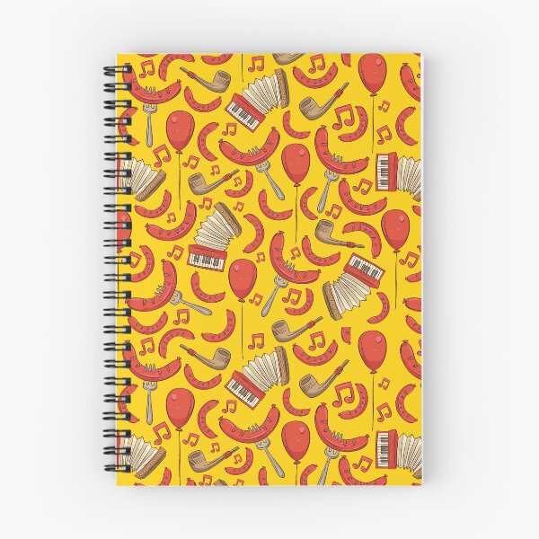 Item preview, Bratwurst and Music Oktoberfest Pattern (Marigold) designed and sold by Geo De la Cruz.