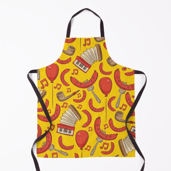 Item preview, Bratwurst and Music Oktoberfest Pattern (Marigold) designed and sold by Geo De la Cruz.