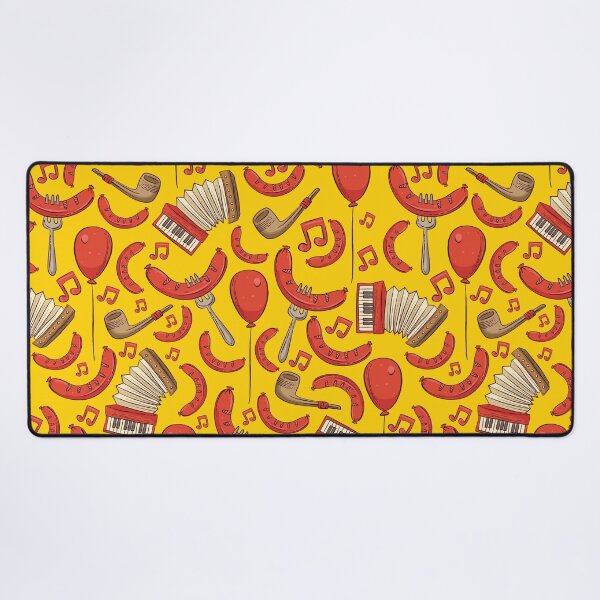 Item preview, Bratwurst and Music Oktoberfest Pattern (Marigold) designed and sold by Geo De la Cruz.