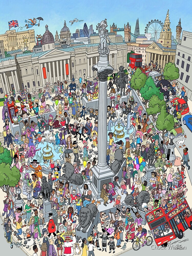 Thumbnail 3 of 3, Poster, Trafalgar Square designed and sold by MrChuckles.