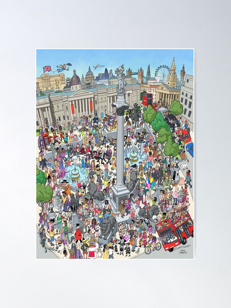 Thumbnail 1 of 3, Poster, Trafalgar Square designed and sold by MrChuckles.