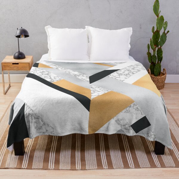 Item preview, Abstract Geo (Black, White, Gold, Silver & Marble) designed and sold by Blue-Banana.
