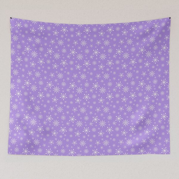 Item preview, White and Purple Snowflake Pattern designed and sold by SilentNoiseArt.