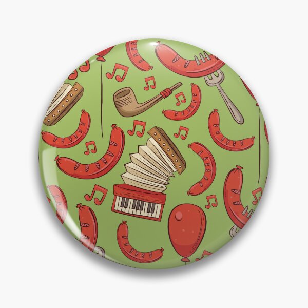 Item preview, Bratwurst and Music Oktoberfest Pattern (Key Lime) designed and sold by Geo De la Cruz.