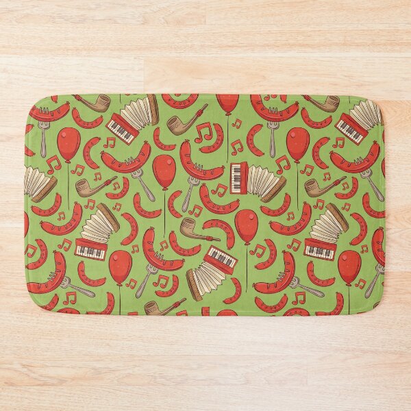 Item preview, Bratwurst and Music Oktoberfest Pattern (Key Lime) designed and sold by Geo De la Cruz.