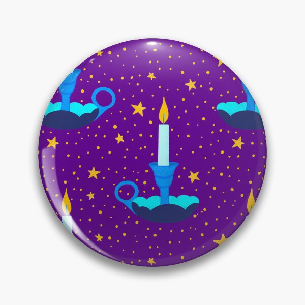 Item preview, Witchy Vintage Candles Halloween Pattern designed and sold by Julie Erin Designs.