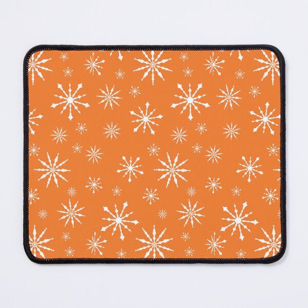 Item preview, White and Orange Snowflake Pattern designed and sold by SilentNoiseArt.