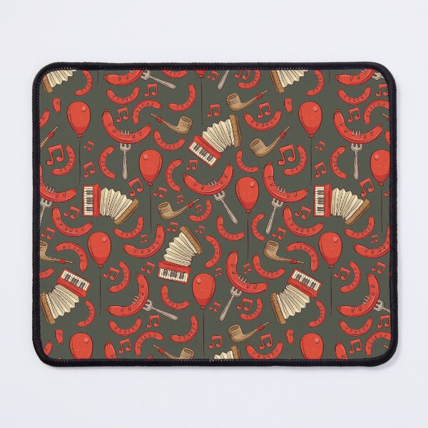 Item preview, Bratwurst and Music Oktoberfest Pattern (Pewter) designed and sold by Geo De la Cruz.