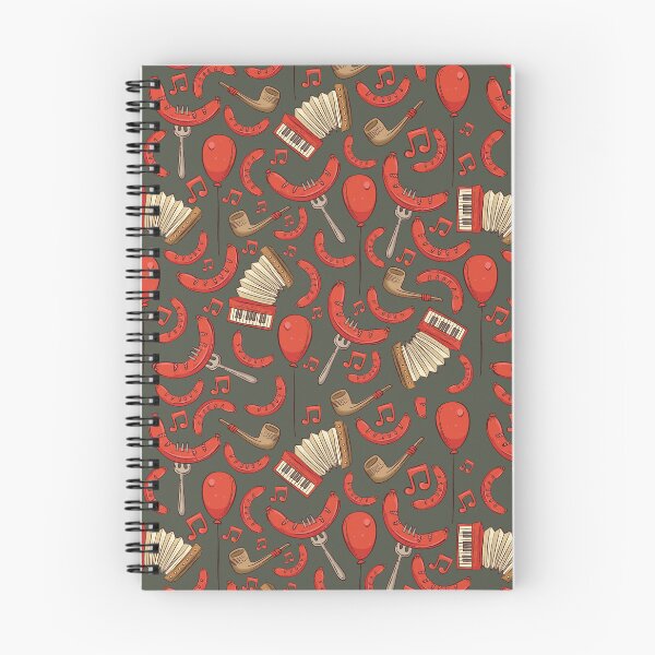 Item preview, Bratwurst and Music Oktoberfest Pattern (Pewter) designed and sold by Geo De la Cruz.