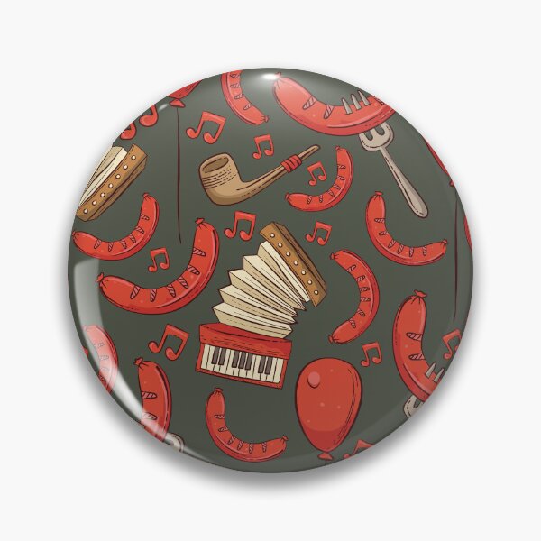Item preview, Bratwurst and Music Oktoberfest Pattern (Pewter) designed and sold by Geo De la Cruz.