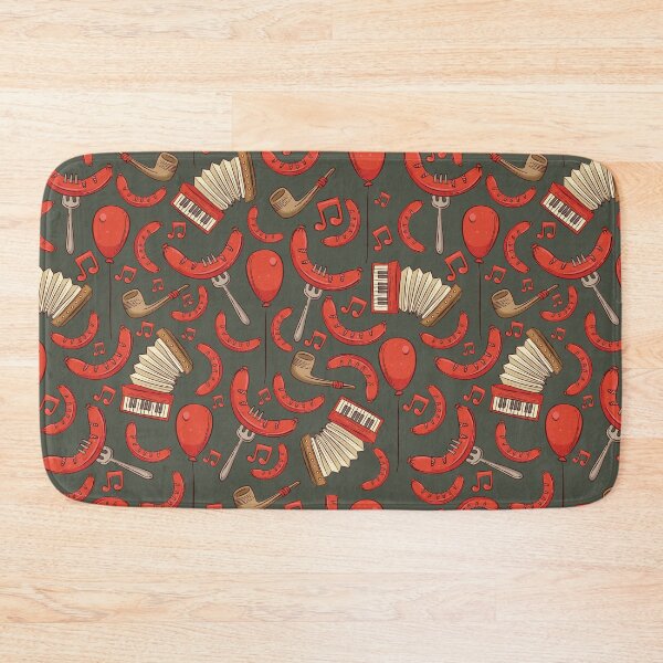 Item preview, Bratwurst and Music Oktoberfest Pattern (Pewter) designed and sold by Geo De la Cruz.