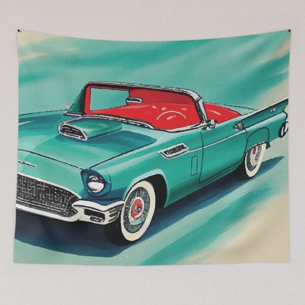 Item preview, 1957 Ford Thunderbird, Watercolor Artistic Rendering designed and sold by FeatureGifts.