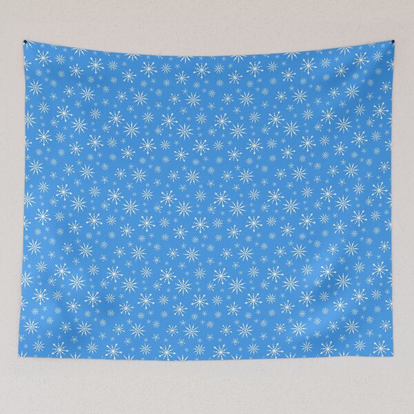 Item preview, White Snowflake Pattern (Blue) designed and sold by SilentNoiseArt.