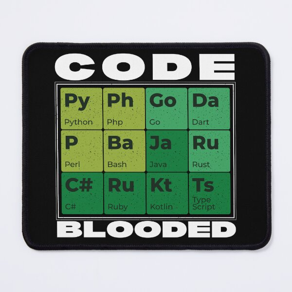 Item preview, Code Blooded Programmer Periodic Table/ Funny Programming Shirt/ Girls Who Code/ Software Engineer/ Coding Tee/ Women in Tech Shirt designed and sold by Adonalyn.