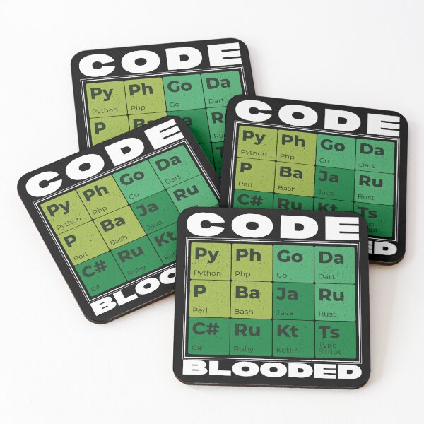 Item preview, Code Blooded Programmer Periodic Table/ Funny Programming Shirt/ Girls Who Code/ Software Engineer/ Coding Tee/ Women in Tech Shirt designed and sold by Adonalyn.