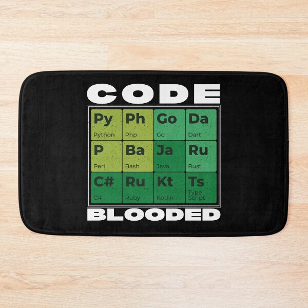 Item preview, Code Blooded Programmer Periodic Table/ Funny Programming Shirt/ Girls Who Code/ Software Engineer/ Coding Tee/ Women in Tech Shirt designed and sold by Adonalyn.