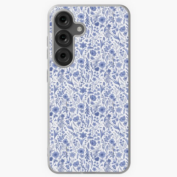 Item preview, Blue and White Floral Phone Case designed and sold by avaandcalcreate.