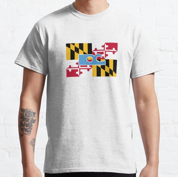 California Maryland Flag V-Neck T-Shirt