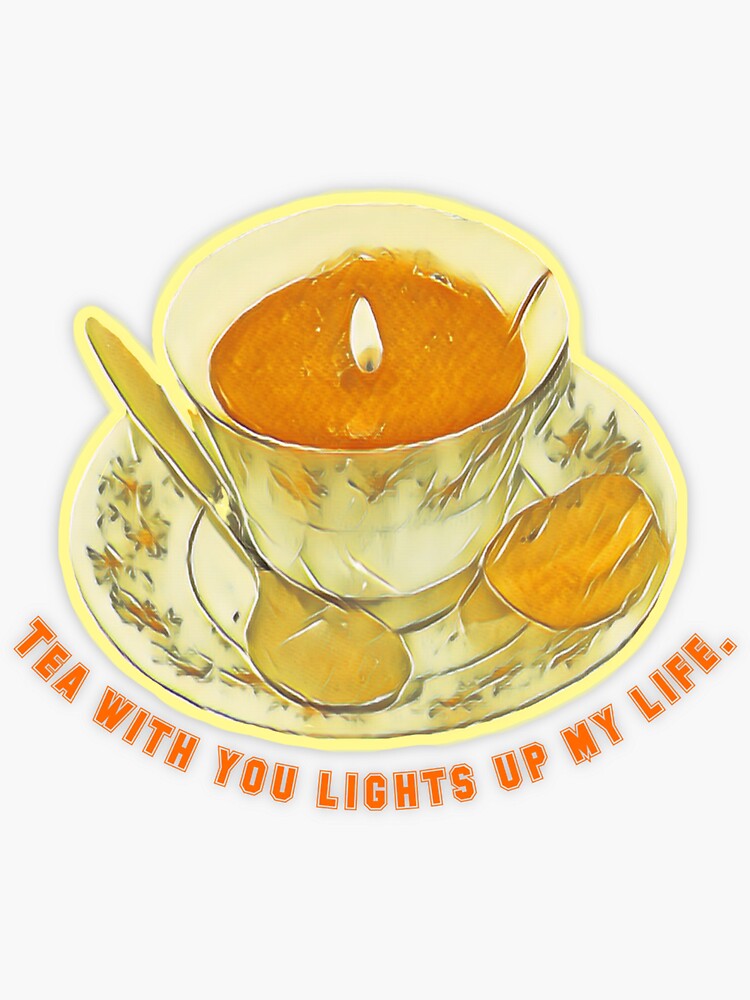 "Teacup Candle" Sticker for Sale by RivehArt Redbubble