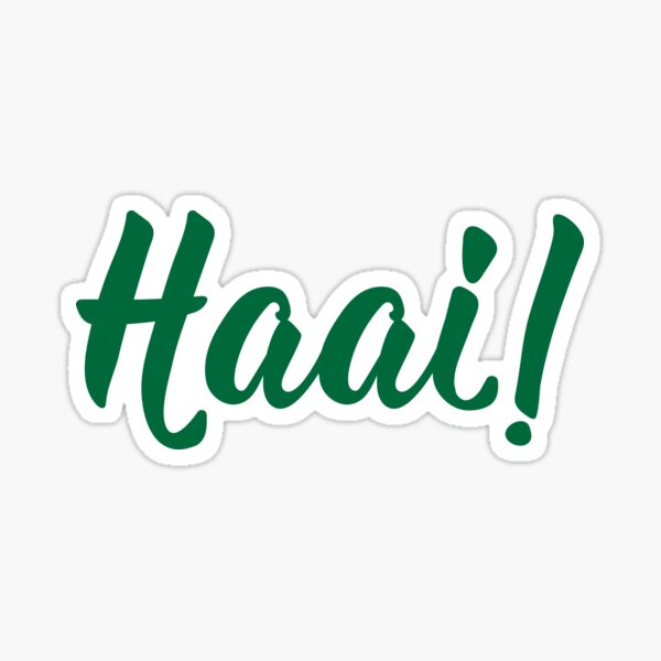 Haai Hello Afrikaans Text Lettering Sticker For Sale By Pidzam4e