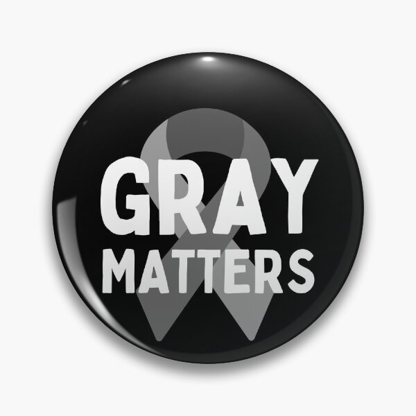 Item preview, I Wear Grey For Brain Tumor Awareness Grey Matters Ribbon designed and sold by Trankix.