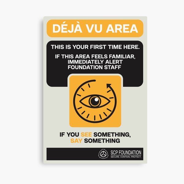 Premium Matte SCP Foundation Déja Vu Warning Poster 