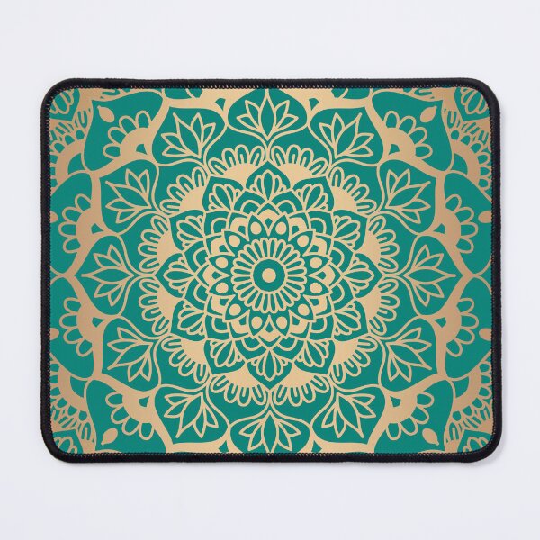 Item preview, Teal and Gold Geometric Mandala designed and sold by Julie Erin Designs.