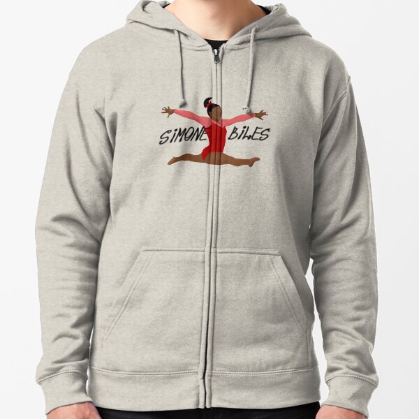 Simone Biles Gymnastics Art Zipped Hoodie
