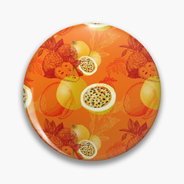 Item preview, Yellow Passion Fruit on an Orange Background designed and sold by BaerDesign.