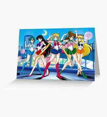 Sailor moon and sailor scouts Greeting Card