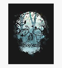 Dark Forest Skull Photographic Print