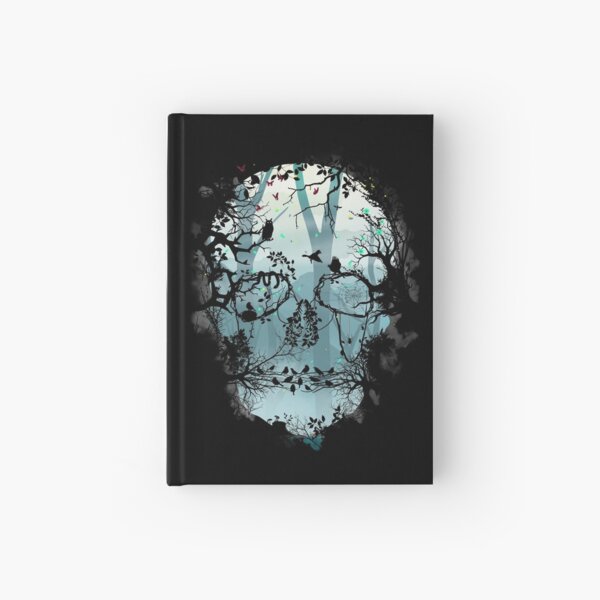 Dark Forest Skull Hardcover Journal