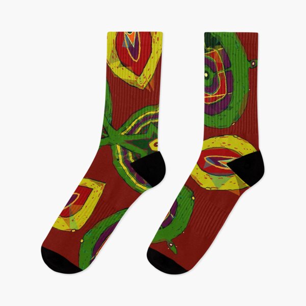 Item preview, Petaaw Dance of the Cowrie Mystical African Patterns Red Yellow Green designed and sold by Tony Cisse.