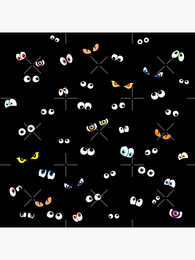"Googly Scary Eyes in the Dark Fun" Poster for Sale by drumweaver Redbubble