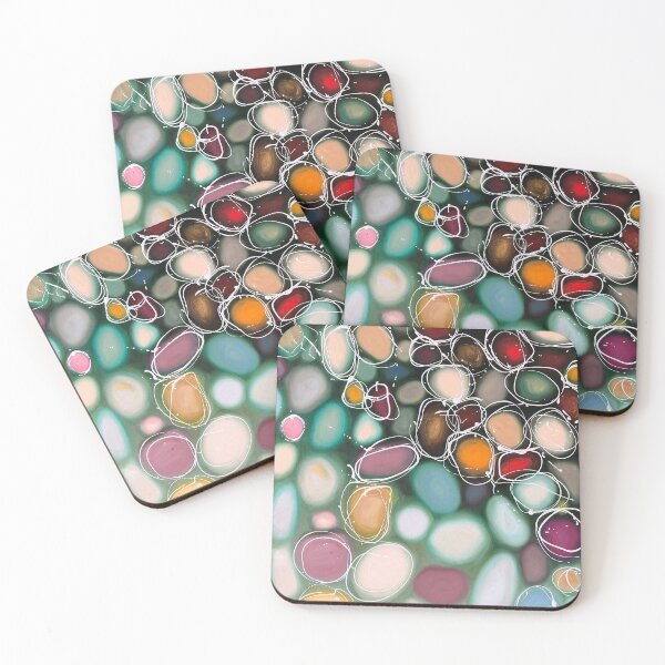 Item preview, Pebbles In Yellow And Green designed and sold by DavidClareArt.