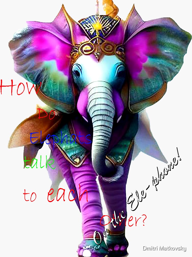 "most Funny and cute Baby elephant jokes" Sticker for Sale by