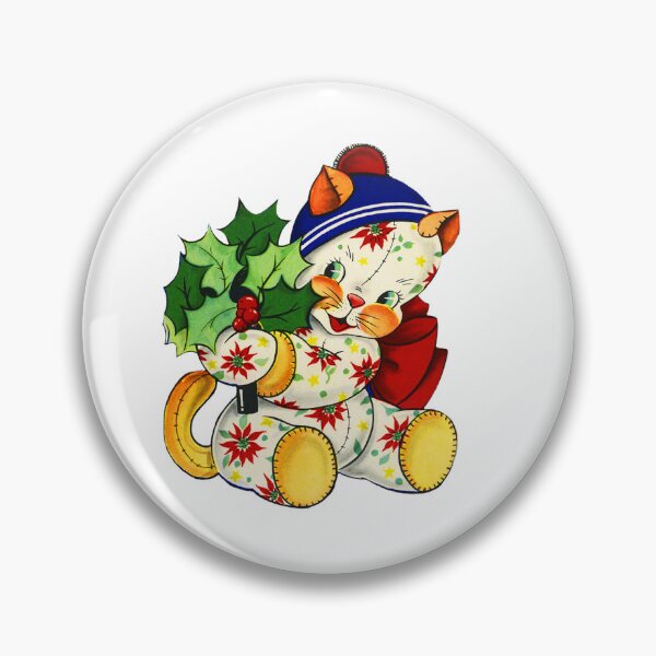 Artikelvorschau, Vintage Weihnachtswinterkatze entworfen und verkauft von threadshop.