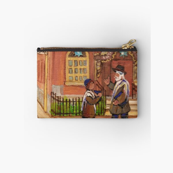 Item preview, JEWISH HERITAGE AND CULTURE RABBI AND STUDENT IN FRONT OF SYNAGOGUE MONTREAL BAGG STREET designed and sold by Carole  Spandau.