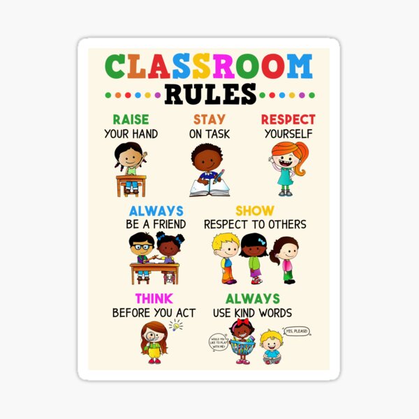 Item preview, Classroom Rules Cute Principle Student Back To School designed and sold by medinoboozew.