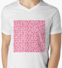 Kosmis Platz in pinky rot T-Shirt mit V-Ausschnitt für Männer