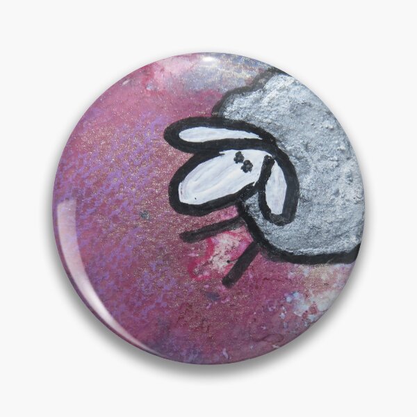 Item preview, UnFolding the Ewe-niverse #38 mixed media and ink painting of sheep designed and sold by ChillonLeachArt.