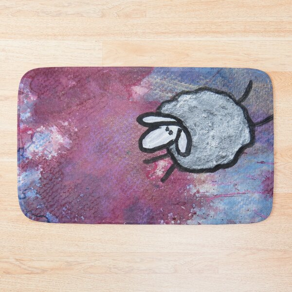 Item preview, UnFolding the Ewe-niverse #38 mixed media and ink painting of sheep designed and sold by ChillonLeachArt.