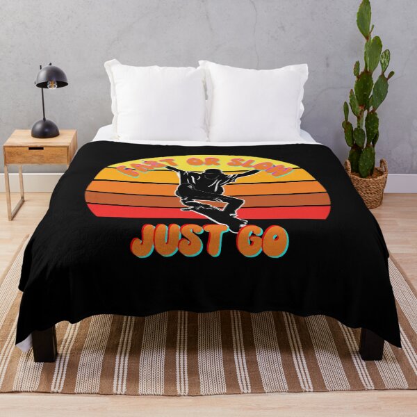 Item preview, Fast Or Slow Just Go - Man On Skateboard Jumping designed and sold by ImagesDesigns.