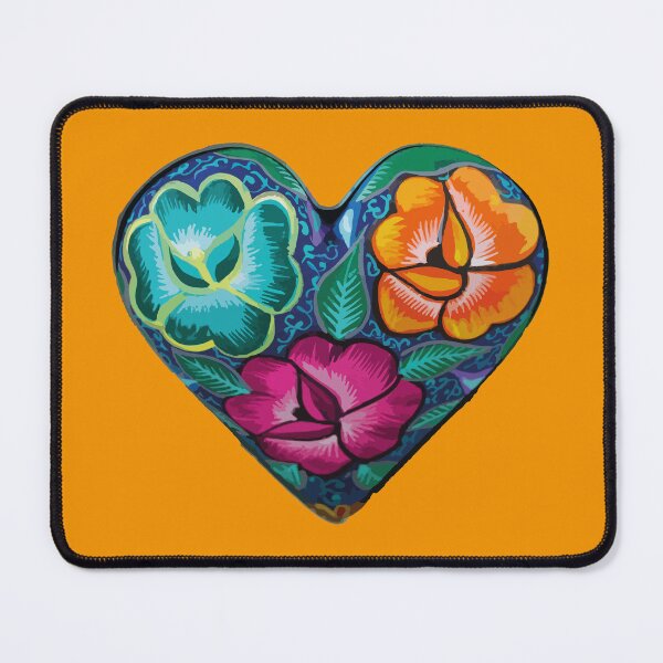 Item preview, Mexican embroidery heart tehuana flowers colorful Mexican market designed and sold by T-Mex.