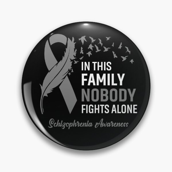 Item preview, In This Family Nobody Fights Alone Schizophrenia Awareness Feather Ribbon designed and sold by frechettee.